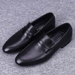 Textured Cowhide Soft Bottom Formal Leather Shoes